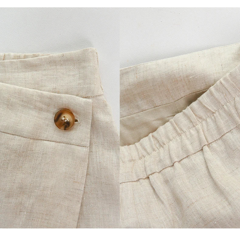 Casual Loose High-Waisted Skirt-Style Shorts