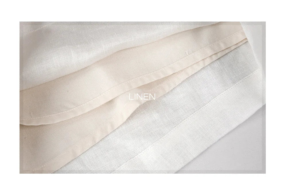 High-Waisted Casual Linen Shorts